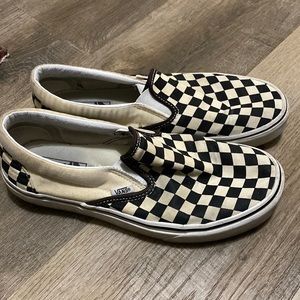 Checkered Slip On Vans